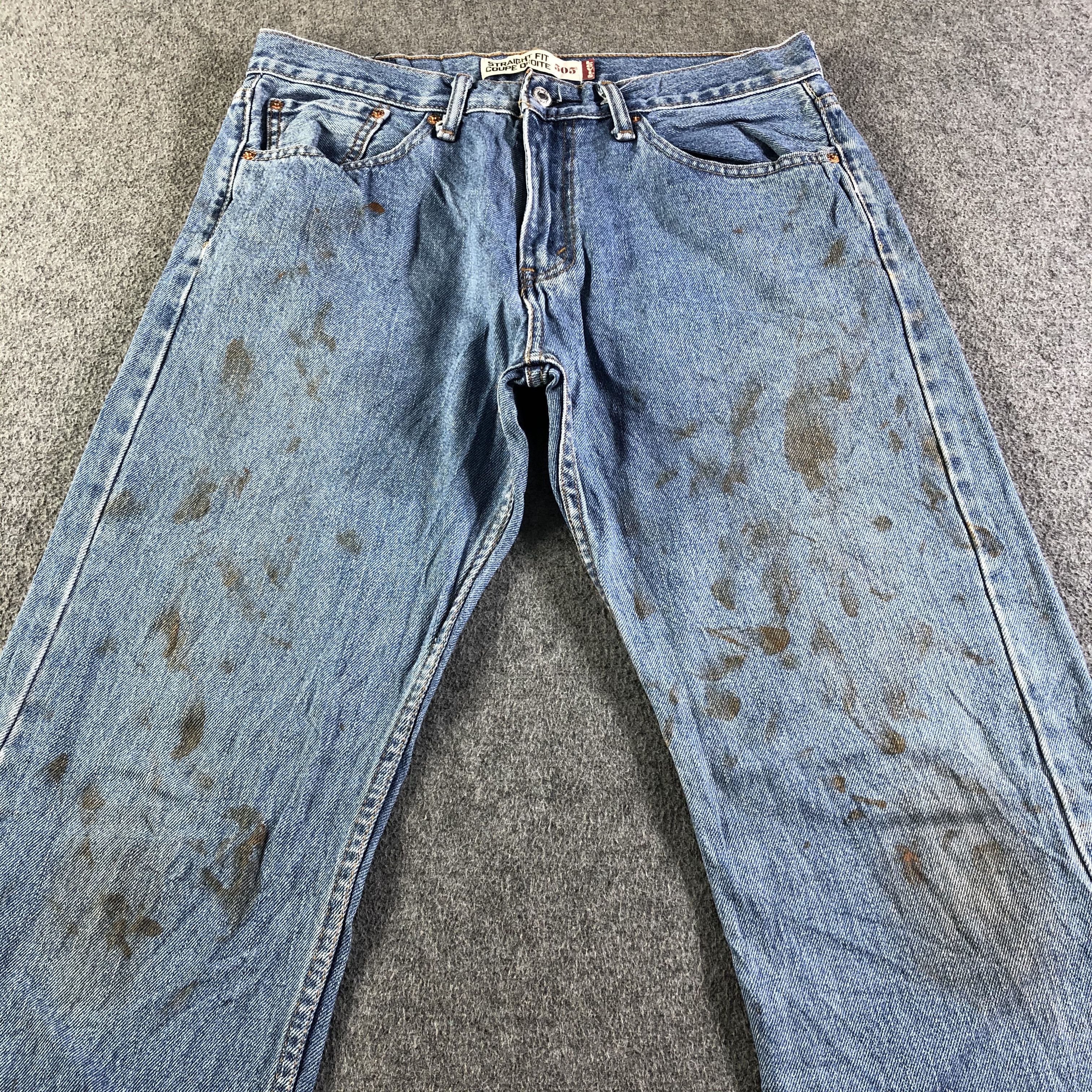Levi's Vintage Blue Wash Levis 505 Jeans-J4509 Size US 33 - 3 Thumbnail