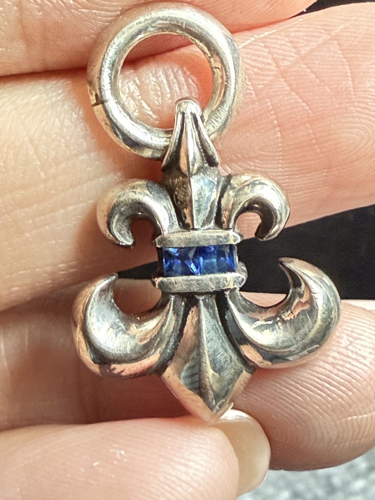 Chrome Hearts Chrome Hearts Fleur Charm with blue stone Size ONE SIZE - 5 Thumbnail