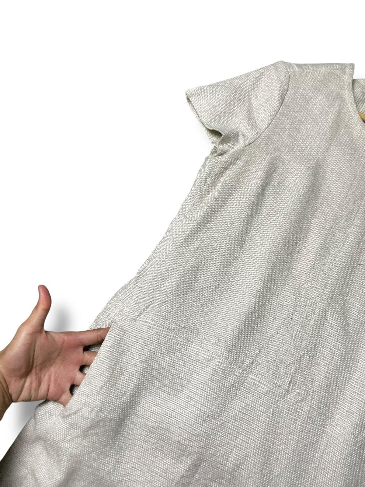 Japanese Brand × Max Mara × Vintage Max Mara Brand Linen Dress (71) Size S / US 4 / IT 40 - 4 Thumbnail