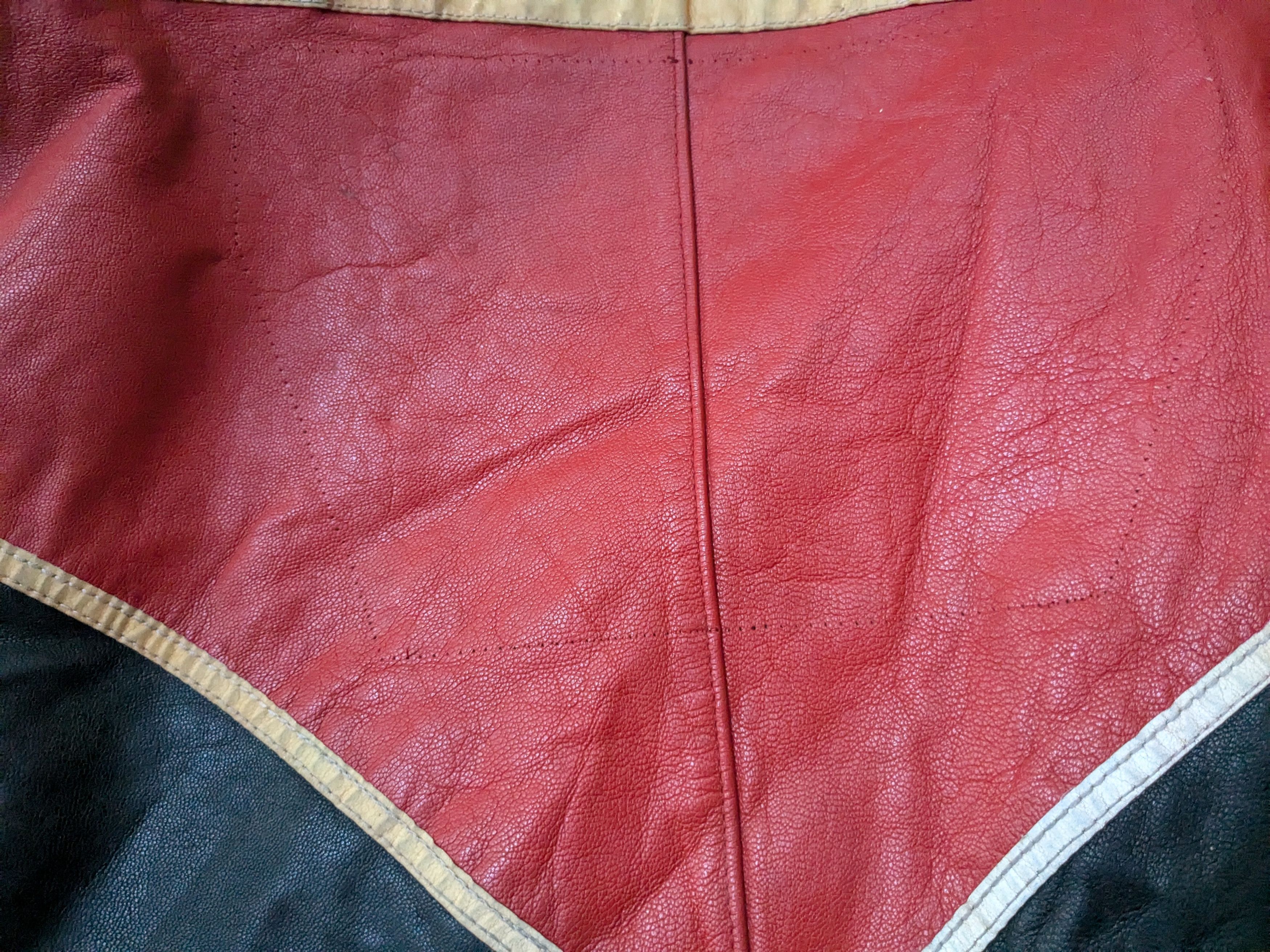 Genuine Leather Vintage Motorcycle Leather Biker Jacket Red Black White Y2K Size US M / EU 48-50 / 2 - 18 Thumbnail