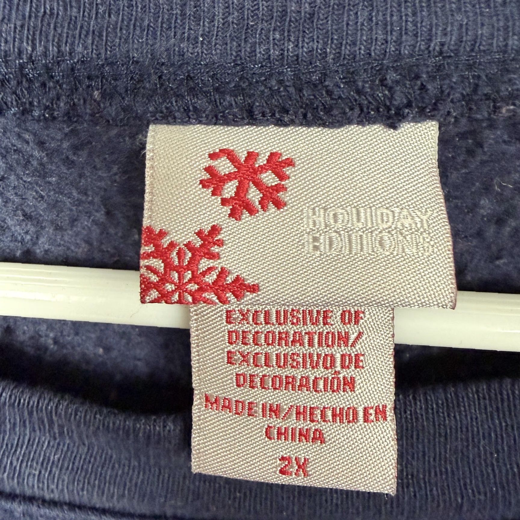 Vintage VTG Y2K Holiday Editions Sweatshirt Womens 2X Blue Fleece Cardinal Christmas Size XXL / US 16-18 / IT 52-54 - 5 Thumbnail