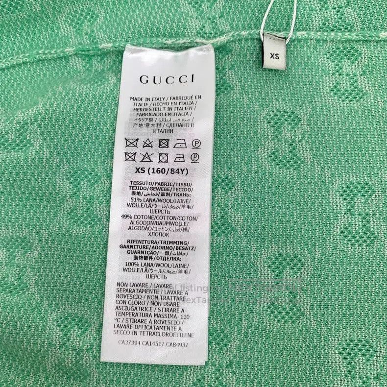 Gucci Gucci Green logo jacquad full-print wool round-neck short- Size XS / US 0-2 / IT 36-38 - 6 Thumbnail