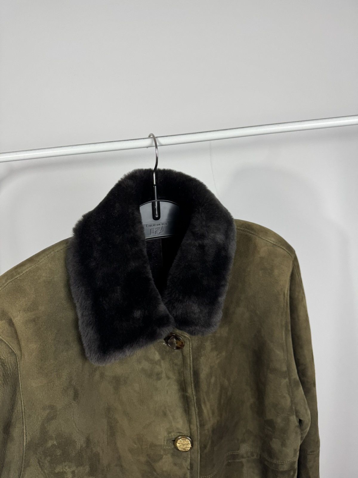 Other Vintage Shearling Suede Coat Fur Collar Lined Jacket XXL Size XXL / US 16-18 / IT 52-54 - 6 Thumbnail
