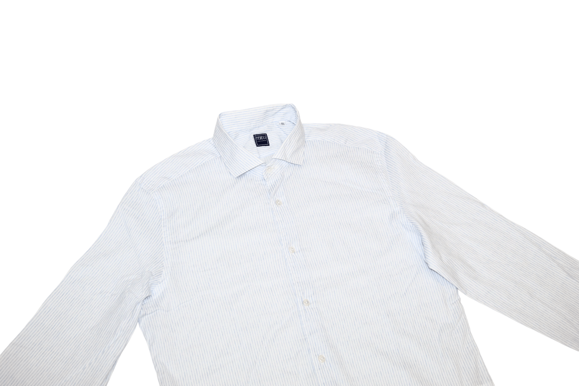 Fedeli Fedeli Bold Striped Cutaway-collar Poplin Shirt Size US L / EU 52-54 / 3 - 4 Thumbnail