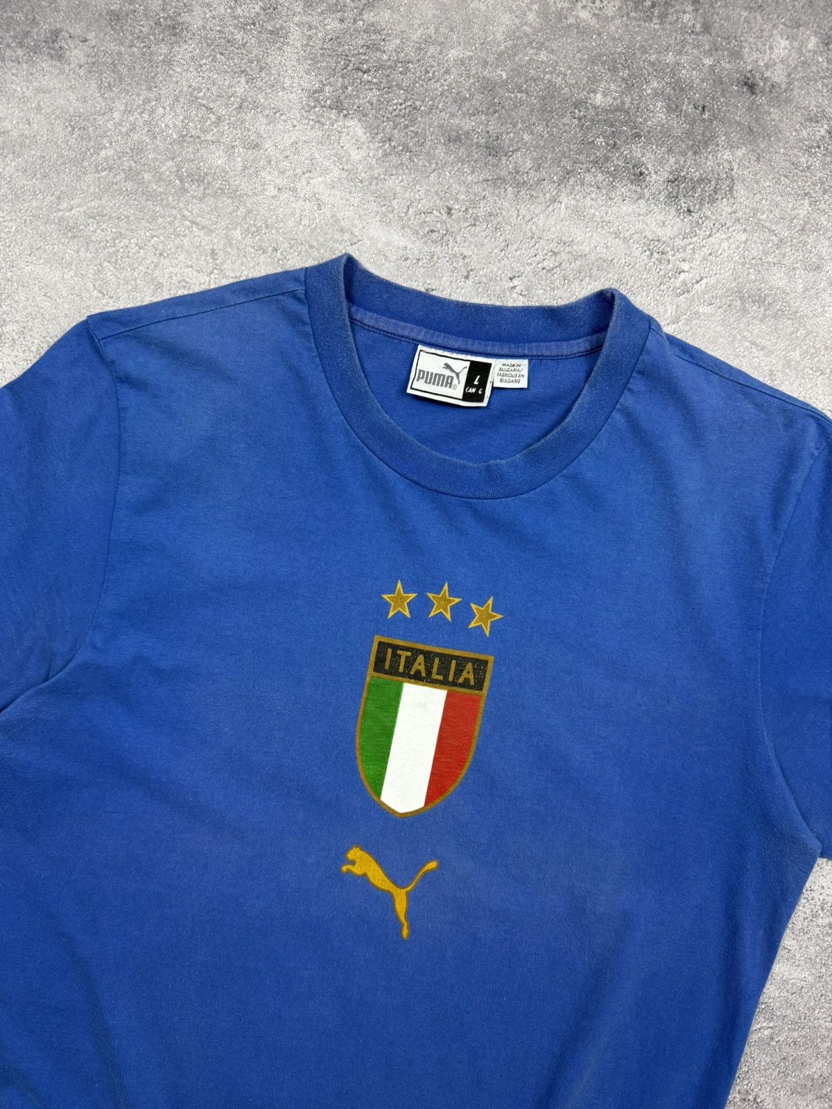 Puma Vintage Puma Italy Soccer Jersey T-Shirt Blue Blokecore Rare Size US L / EU 52-54 / 3 - 7 Thumbnail