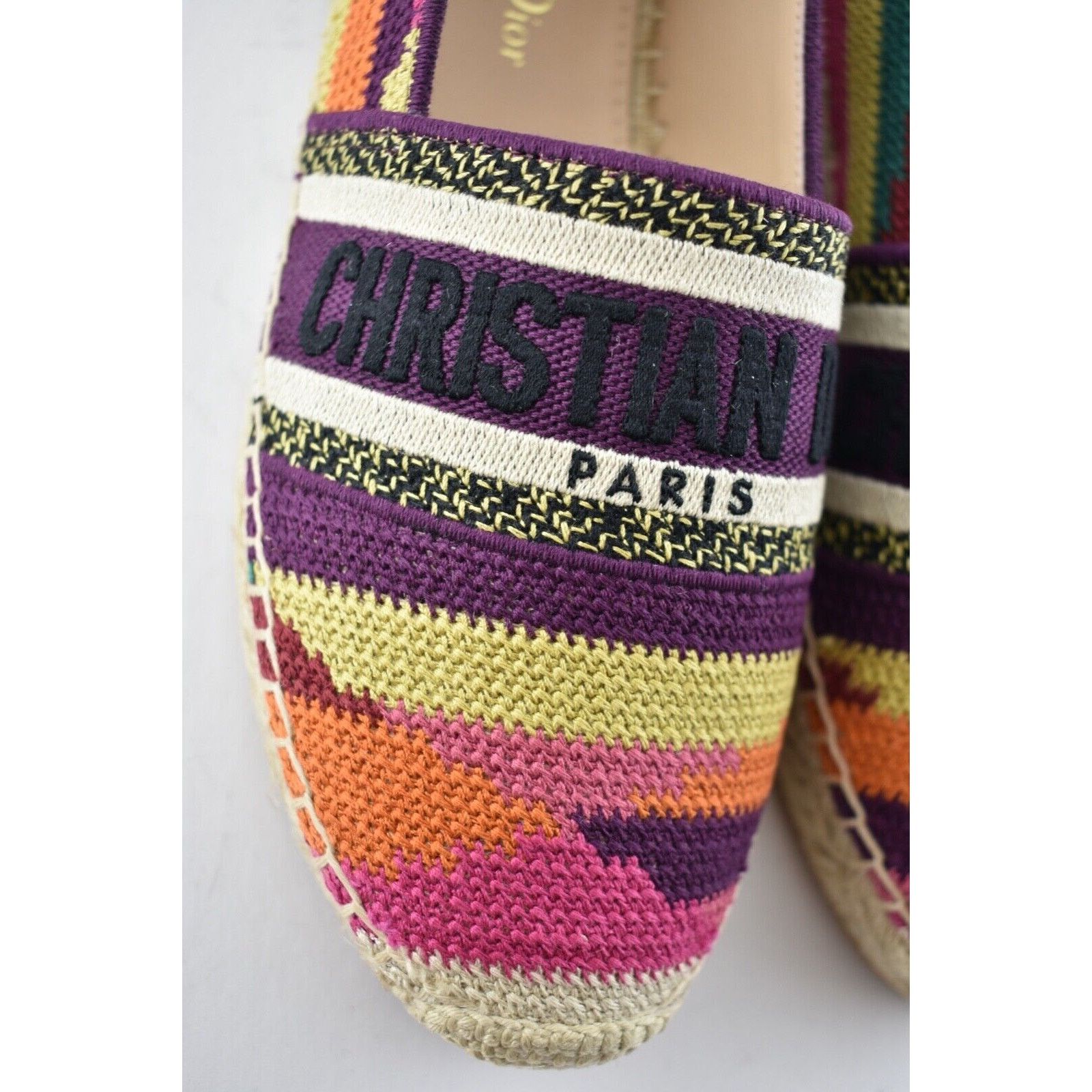Dior Dior Granville Patchwork Cotton Logo Embroidered Size US 8.5 / IT 38.5 - 7 Thumbnail