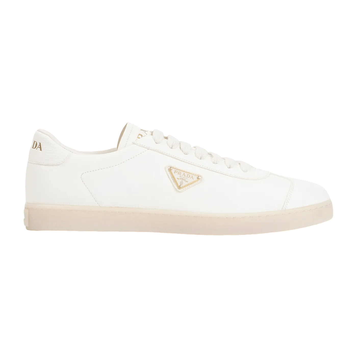 Prada PRADA Lane Ivory Leather Sneakers New And Authentic Size US 9.5 / EU 42-43 - 1 Thumbnail