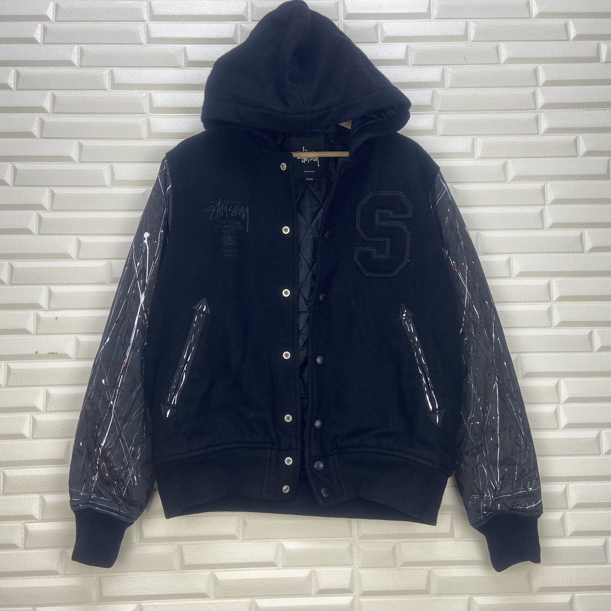 Stussy Custom Made Painting Color Stussy Spell Out Big Logo Varsity Size US S / EU 44-46 / 1 - 3 Thumbnail