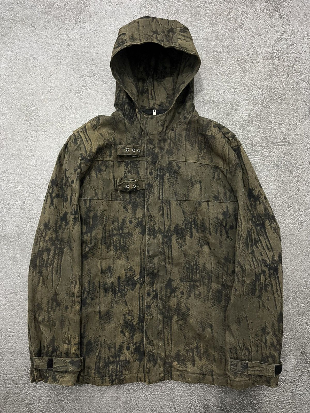 In The Attic 2000s In the Attic Punk Denim Hood Jacket Rare Size US L / EU 52-54 / 3 - 1 Thumbnail