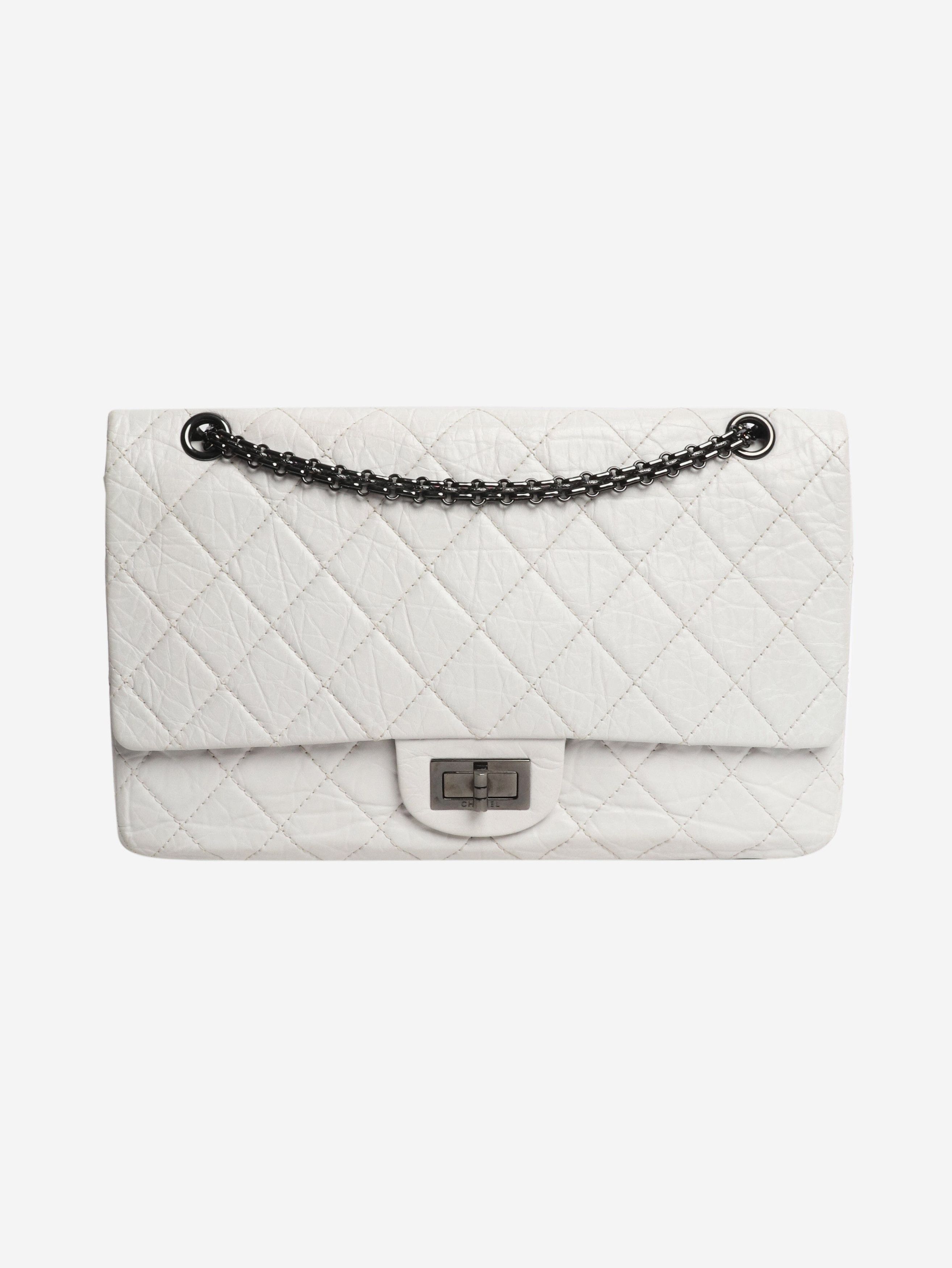Chanel White 2008 2.55 crinkled leather shoulder bag Size ONE SIZE - 1 Thumbnail