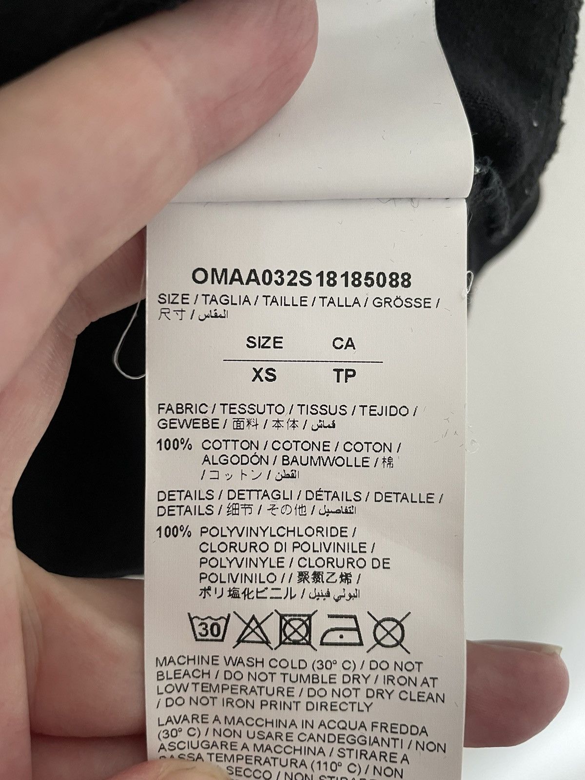 Off-White Off White Logo T-Shirt “Temperature” / Black Size US XS / EU 42 / 0 - 6 Thumbnail