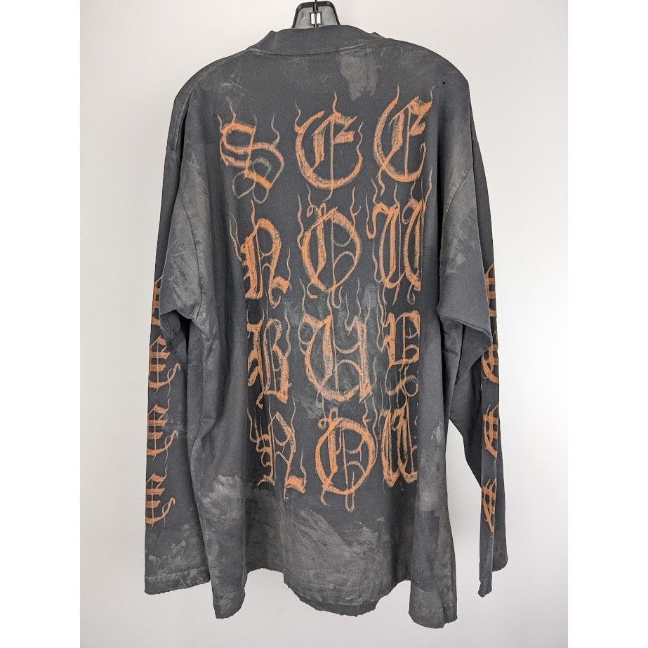 Balenciaga o1rshd1 Long Sleeve T-Shirt in Nero Size US M / EU 48-50 / 2 - 11 Thumbnail