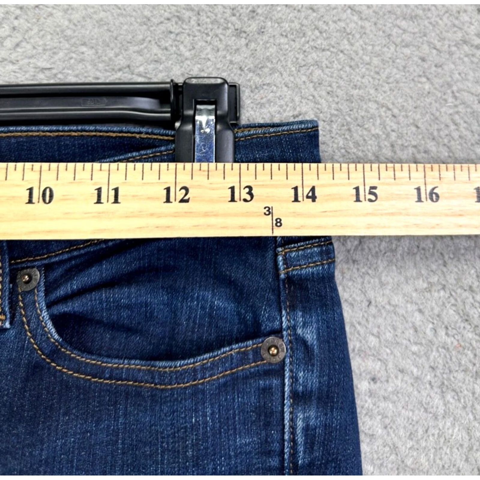 J.Crew J.CREW Jeans Womens 27 Toothpick Blue Distressed Slim Fit Skinny Stretch Denim Jeans Size 27" / US 4 / IT 40 - 6 Thumbnail