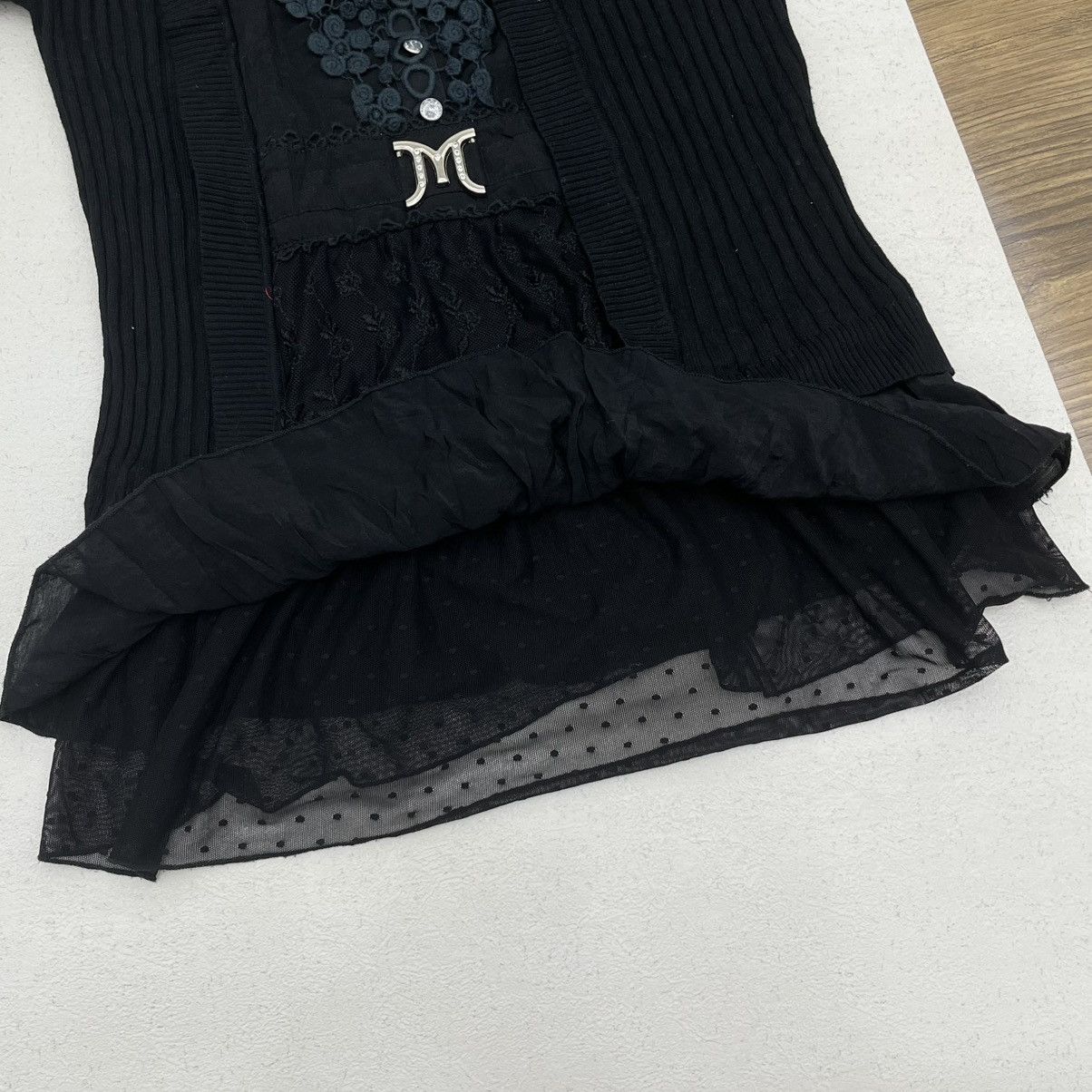 If Six Was Nine There Is Ugly LS Gothic Mesh Hem Transparent ifsixwas9 Style Size US M / EU 48-50 / 2 - 5 Thumbnail