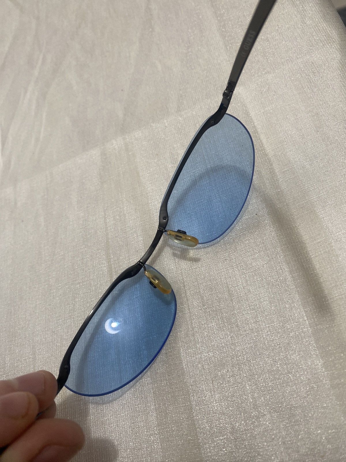 Guess Vintage Futuristic Guess Sunglasses Made in Italy 1990s Size ONE SIZE - 7 Thumbnail