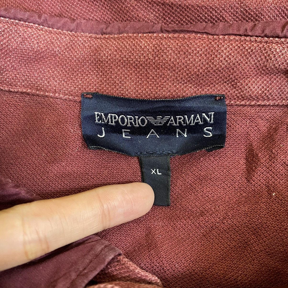 Emporio Armani EMPORIO ARMANI JEANS Italian Brand Burgundy Button Up Shirt Size US XL / EU 56 / 4 - 4 Thumbnail