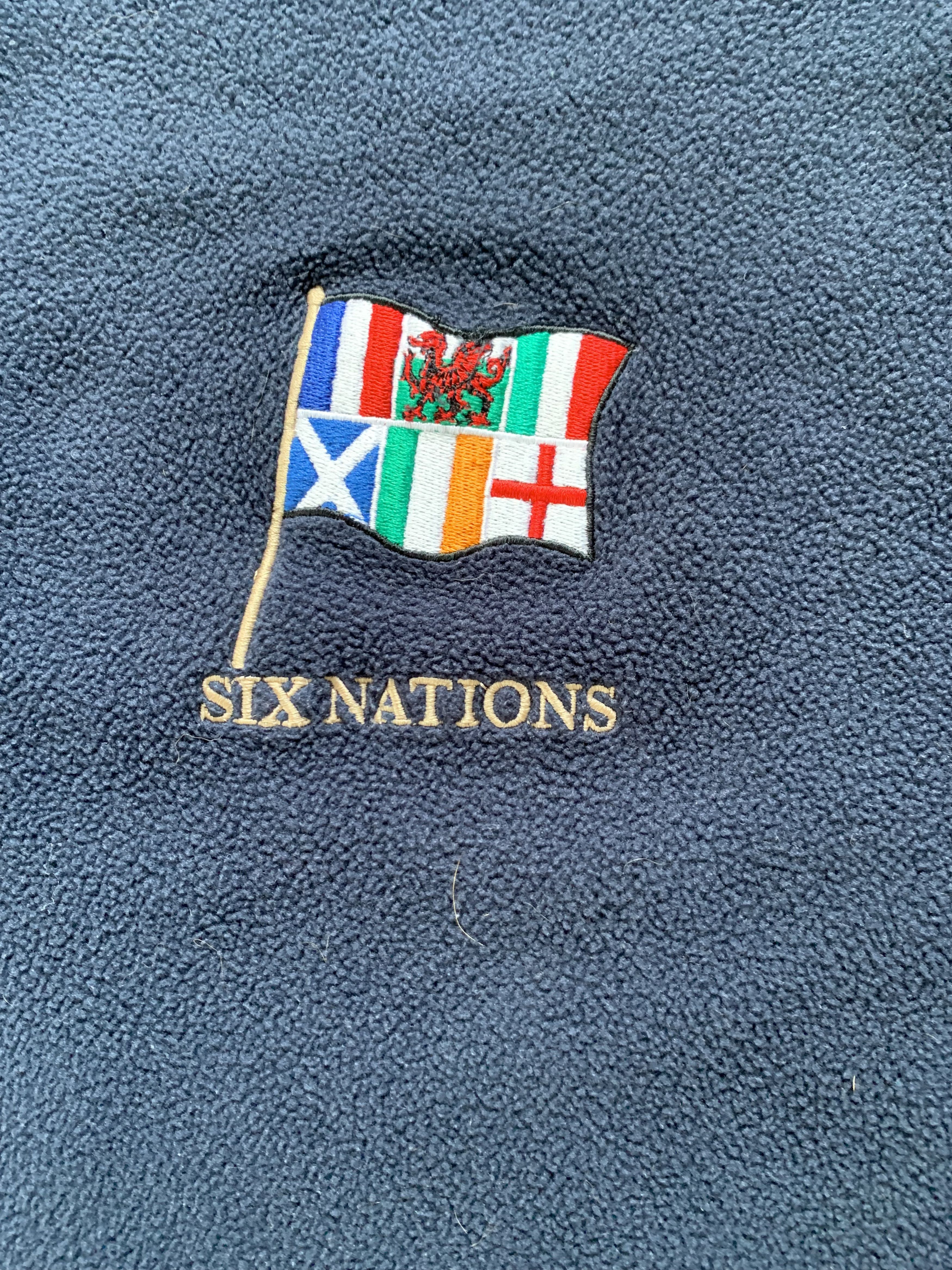 Cotton Traders × Vintage Cotton Traders Rugby Blue Fleece Polo Sweatshirt Size US L / EU 52-54 / 3 - 5 Thumbnail