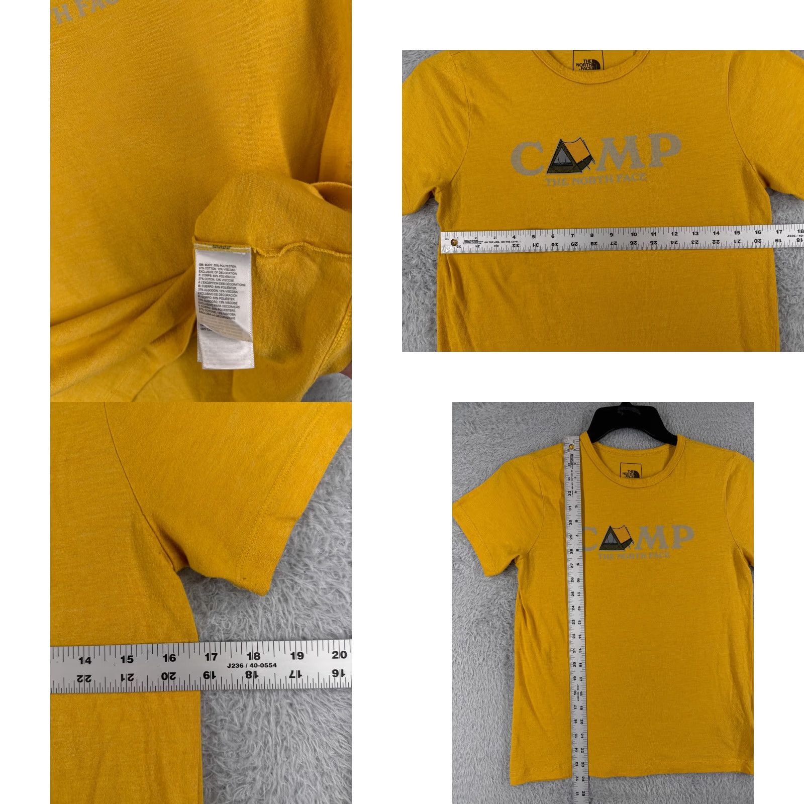 The North Face VINTAGE The North Face Shirt Women S Yellow CAMP Short Sleeve Crew Cotton READ Size S / US 4 / IT 40 - 8 Thumbnail