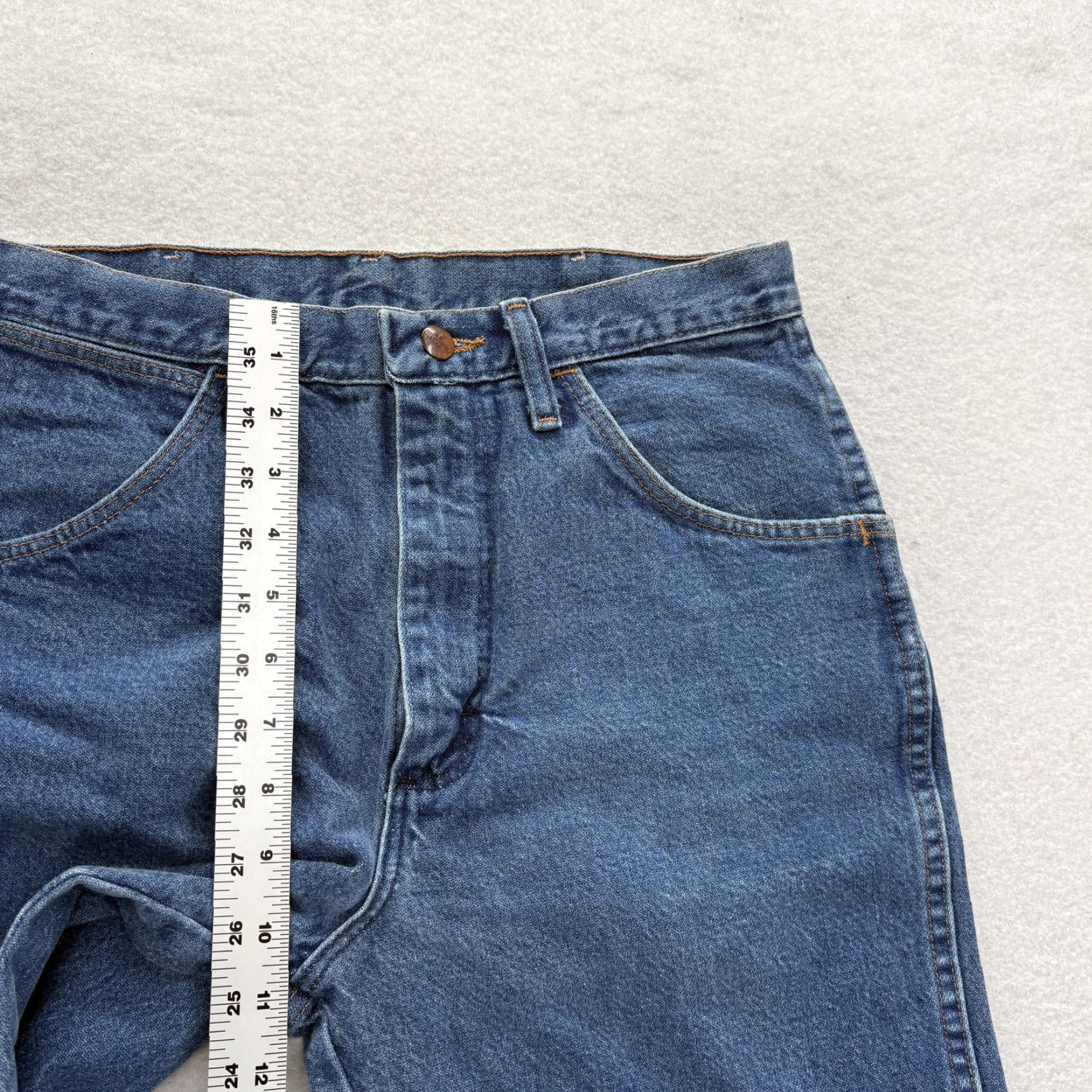 Wrangler Wrangler Cowboy Cut Jeans Mens 32x32 Blue Straight Denim Western Rodeo 945NAV Jeans Size US 32 / EU 48 - 6 Thumbnail