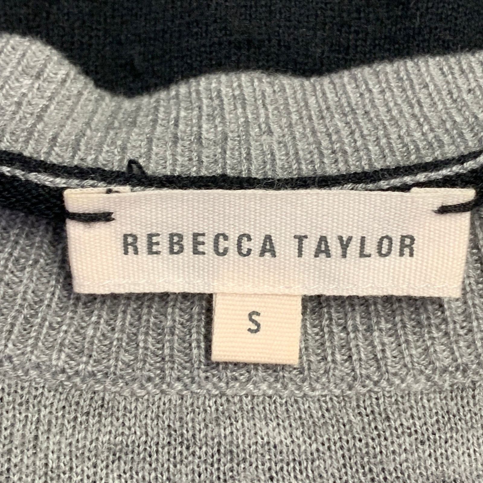 Rebecca Taylor S Grey Black White Nylon Blend Mixed Fabrics Casual Top Size S / US 4 / IT 40 - 7 Thumbnail
