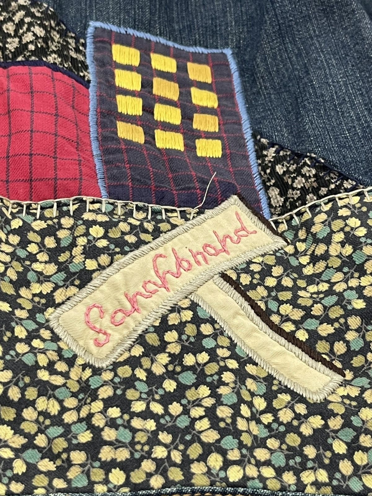 Comme des Garcons Embroydery Art Sarah Brand Denim Jacket 7🟩2 Size US S / EU 44-46 / 1 - 7 Thumbnail