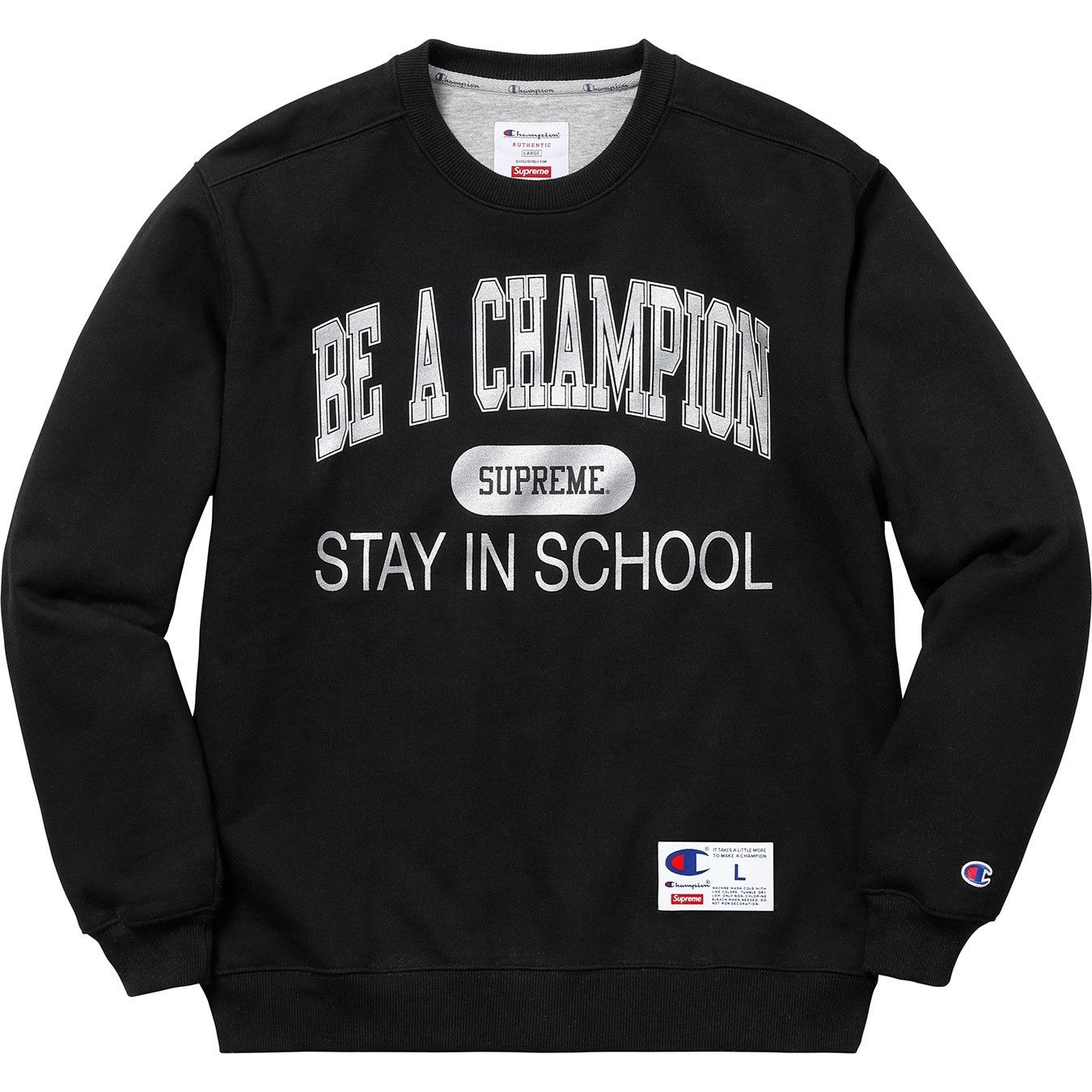 Supreme Champion Stay In School Crewneck Size US M / EU 48-50 / 2 - 1 Thumbnail