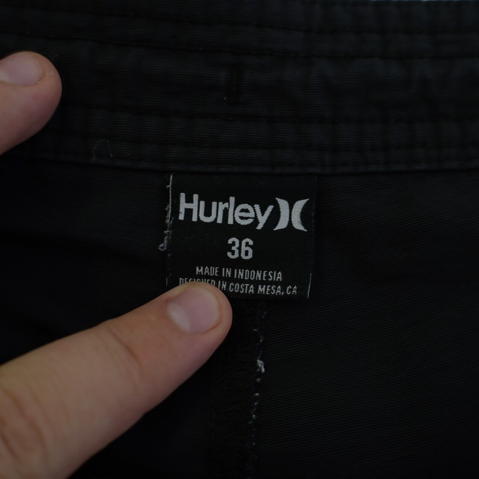 Hurley Hurley Black Drawstring Thick Swim Trunks Material Shorts 38 Size US 38 / EU 54 - 8 Thumbnail