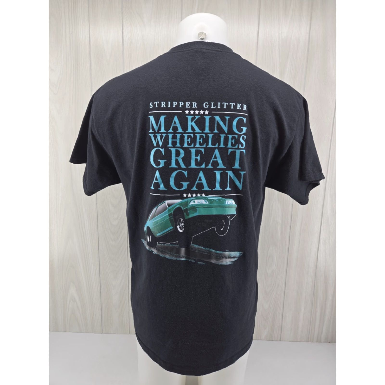 Jerzees Stripper Glitter Traction Compound T Shirt Hot Rod Racing Size Large Size US L / EU 52-54 / 3 - 2 Thumbnail