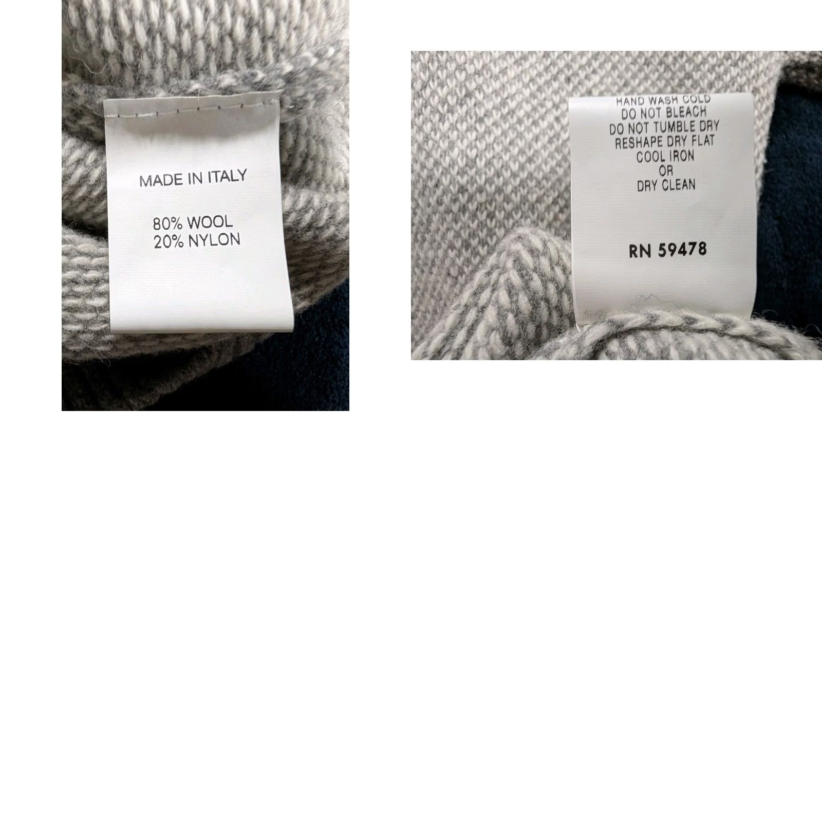 Vintage Luca Nobili Sweater Mens Medium Gray Speckle Wool Blend Henley Mock Neck Italy Size US M / EU 48-50 / 2 - 8 Thumbnail