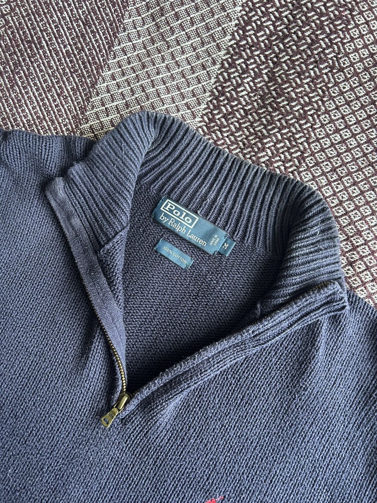 Polo Ralph Lauren × Vintage Vintage Polo Ralph Lauren Old Money Style Sweater 1/3 Zip Size US M / EU 48-50 / 2 - 6 Thumbnail