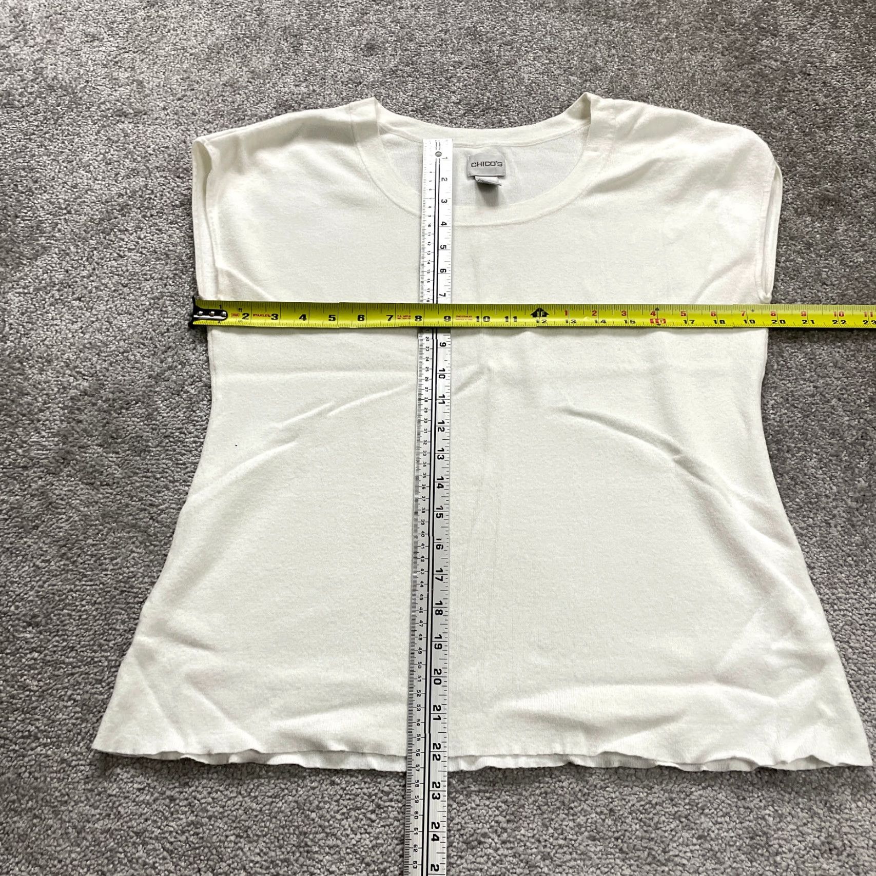 Vintage VINTAGE Chico's Womens T-Shirt Shirt M White Short Sleeve Knit Casual Top Summer 2020s Size M / US 6-8 / IT 42-44 - 6 Thumbnail