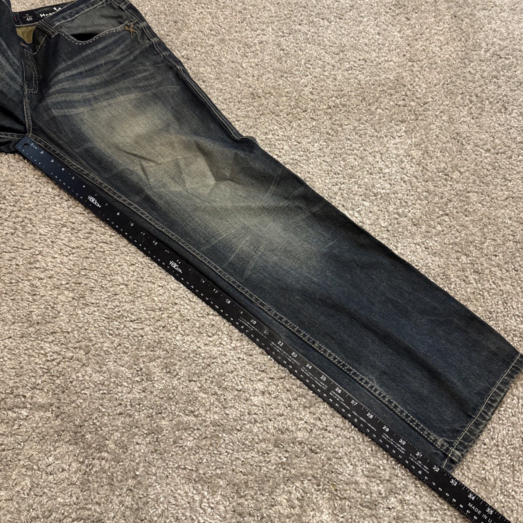 Ecko Unltd. VINTAGE Mark Ecko Cut & Sew Slim Blue Denim Jeans 40x32 Mens Slim Skinny Denim Jeans Size US 40 / EU 56 - 5 Thumbnail