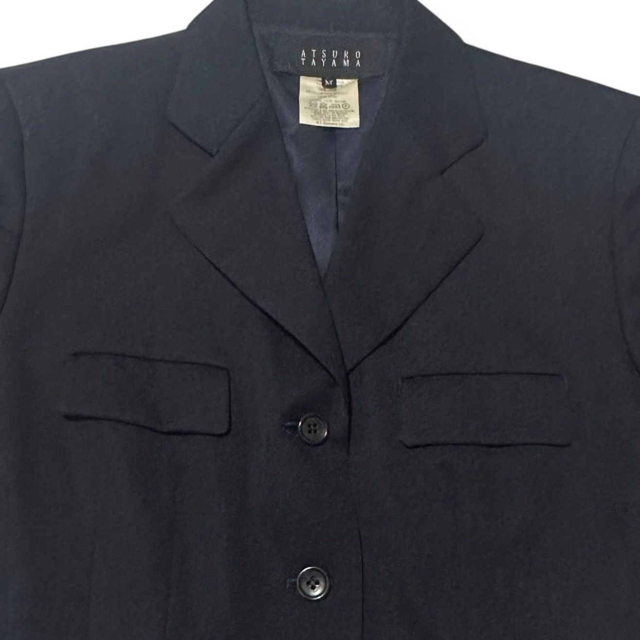 ATSURO TAYAMA Vintage 90s Atsuro Tayama Blue Wool Jacket, Size M Size M / US 6-8 / IT 42-44 - 12 Thumbnail