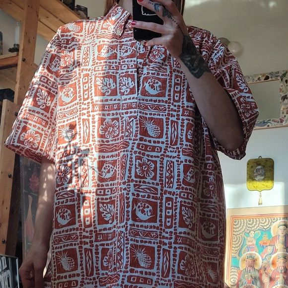 Reyn Spooner Vintage Reyn Spooner Hawaiian Classic Floral Fish Shirt - L Size US L / EU 52-54 / 3 - 7 Thumbnail