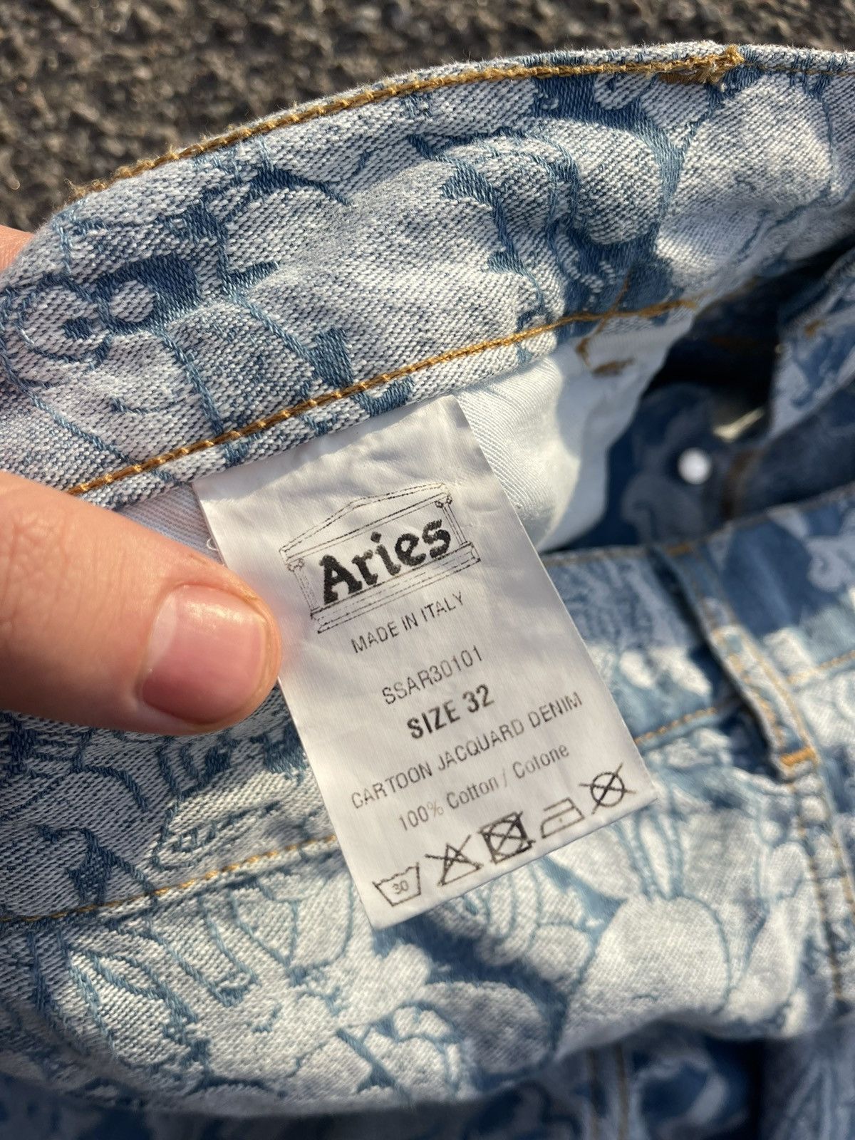 Aries Aries Acid Cartoon print denim jeans blue Size US 32 / EU 48 - 23 Thumbnail