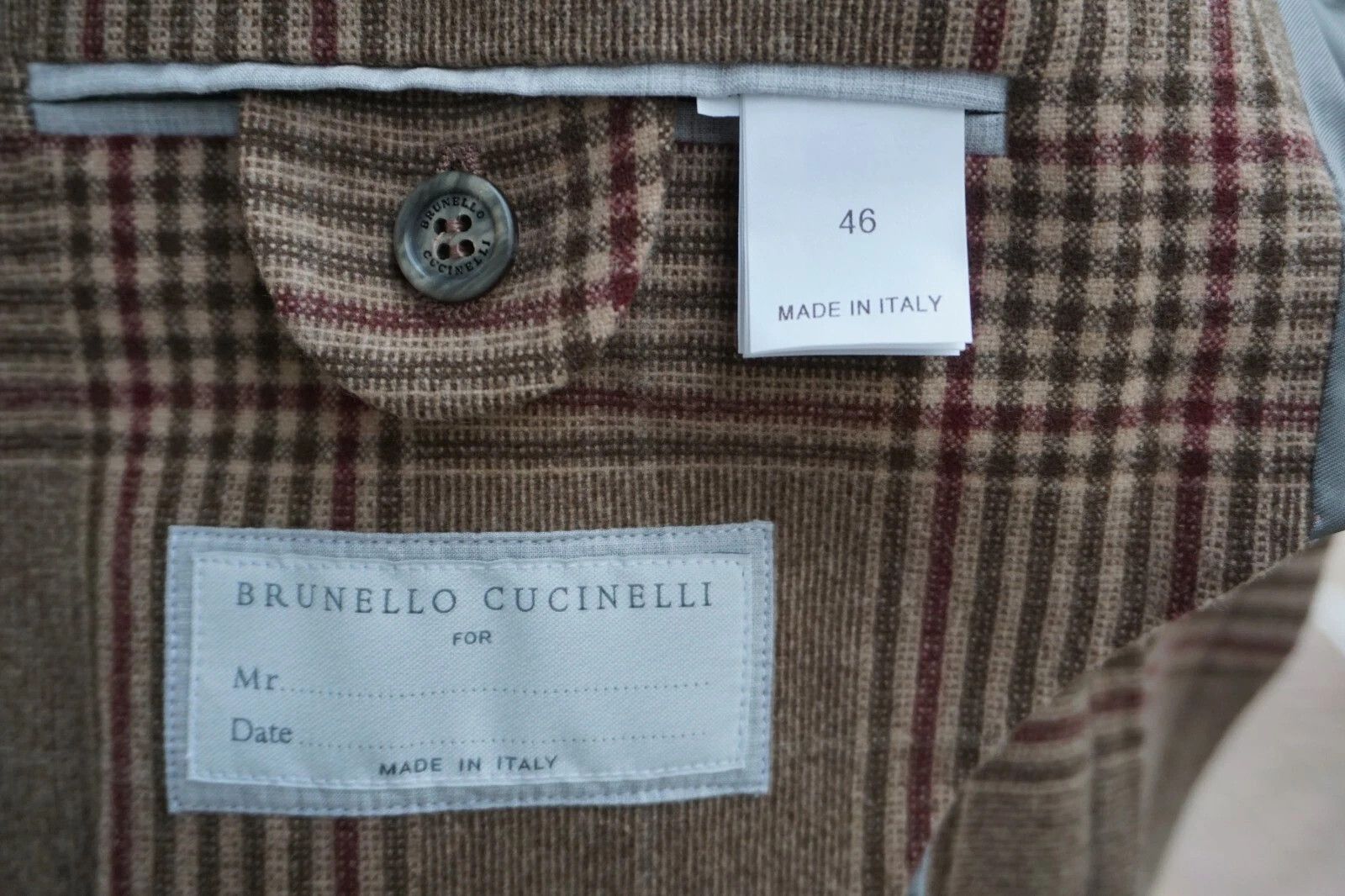 Brunello Cucinelli New Brunello Cucinenlli Wool Sport Coat US 46 EU 36 Size 46R - 7 Thumbnail