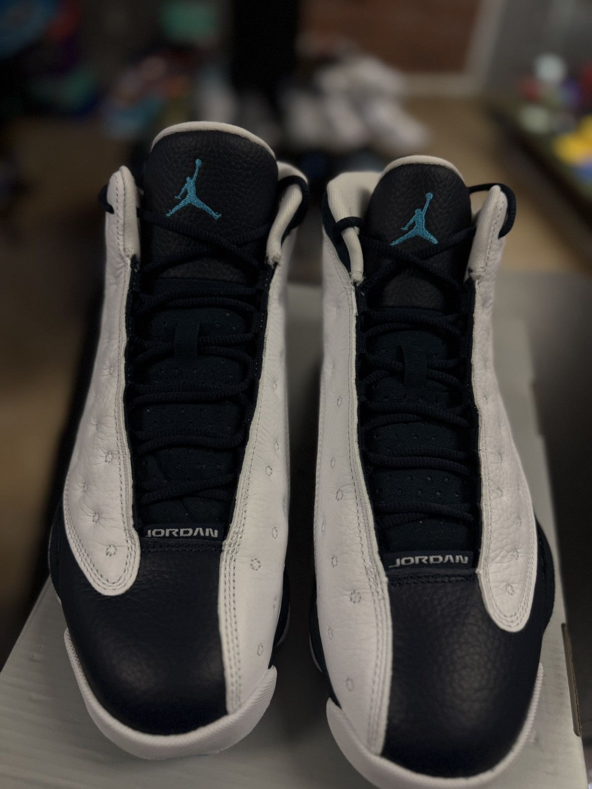 Nike Jordan 13 Obsidian Powder Blue Size 10 (NEW) Size US 10 / EU 43 - 7 Thumbnail