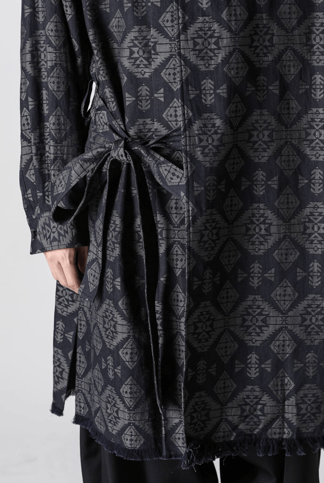 Yohji Yamamoto Pour Homme Left 2 Layerd Pattern Gown Blouse