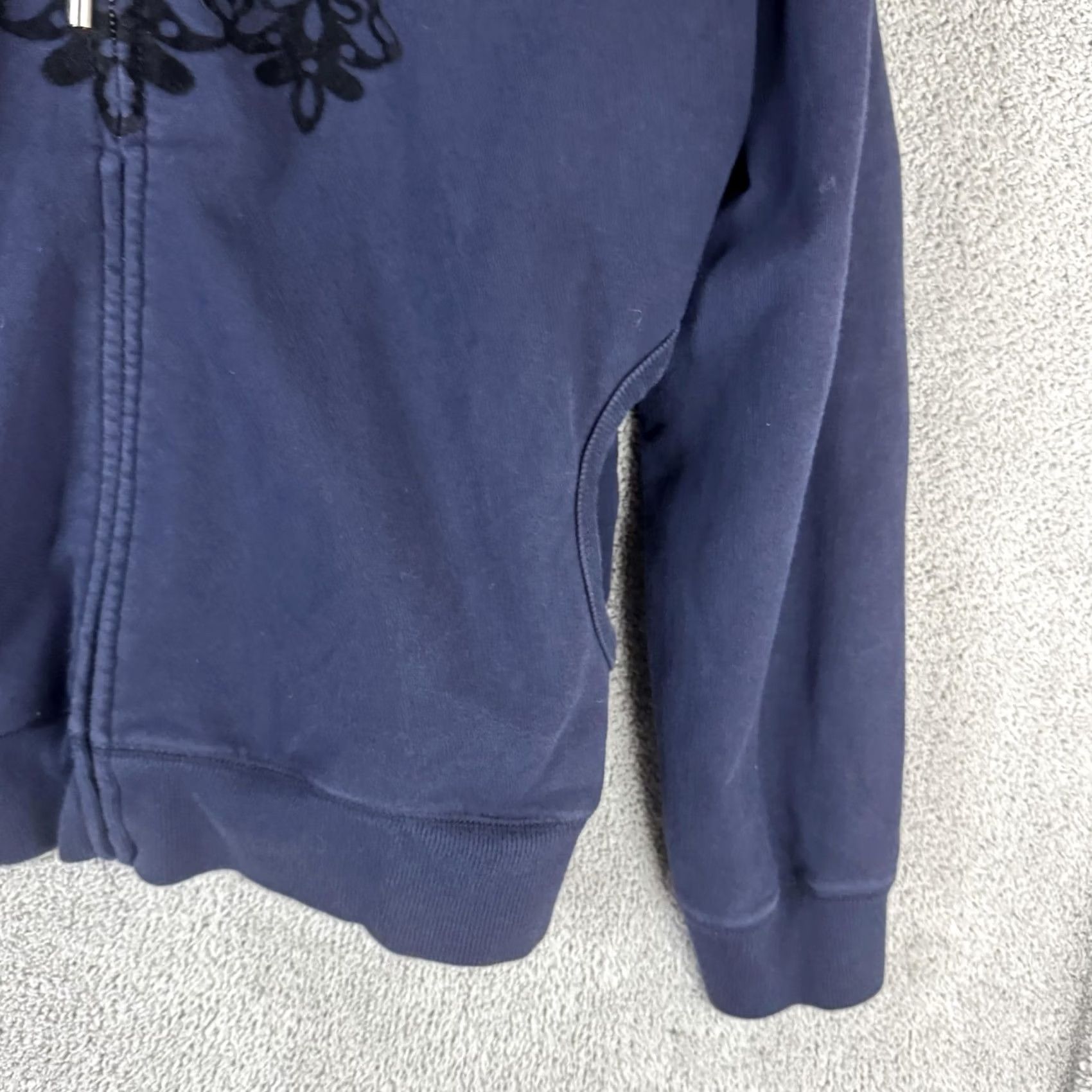 Tommy Hilfiger Tommy Hilfiger Hoodie Womens XL Blue Full Zip Fleece Heart Graphic Front Logo Size XL / US 12-14 / IT 48-50 - 3 Thumbnail