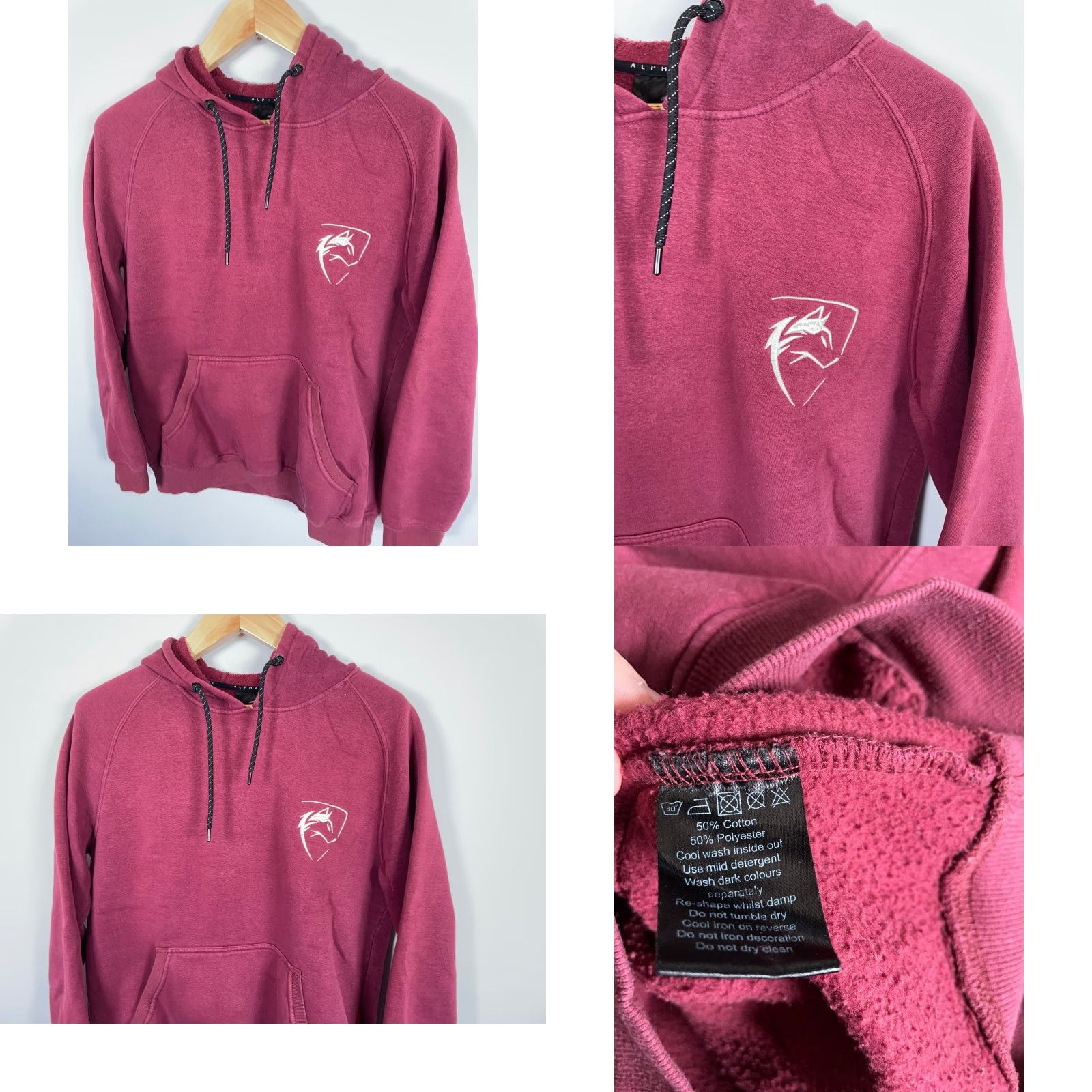 Vintage VINTAGE Alphalete Hoodie Shirt Adult Medium Red Gym Sports Logo Embroidered Pullover Sweatshirt 2016 Mens Sweatshirt Size US M / EU 48-50 / 2 - 8 Thumbnail