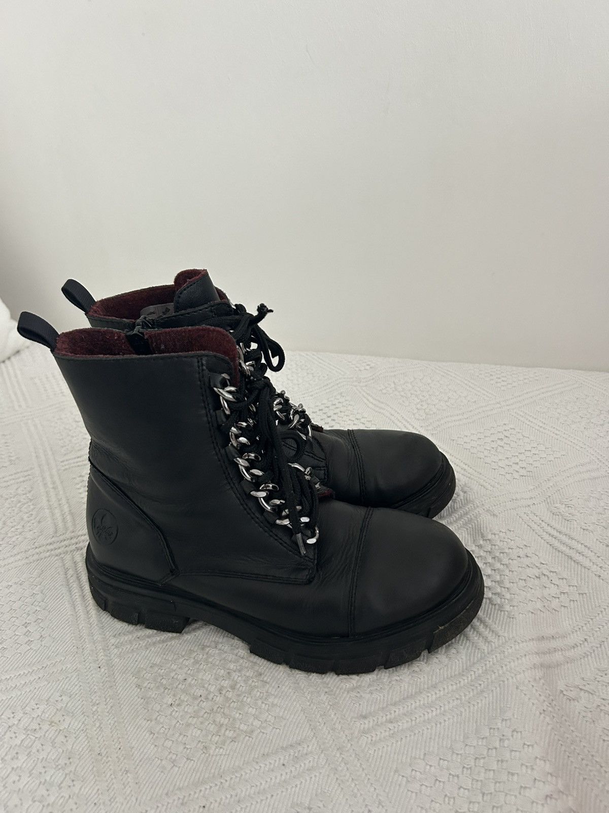 Rieker Cute grungy leather boots Size US 6 / IT 36 - 1 Thumbnail