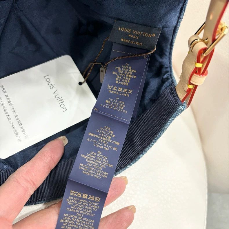 Louis Vuitton LV Denim Baseball Cap with Flower Logo-2507 Size ONE SIZE - 6 Thumbnail