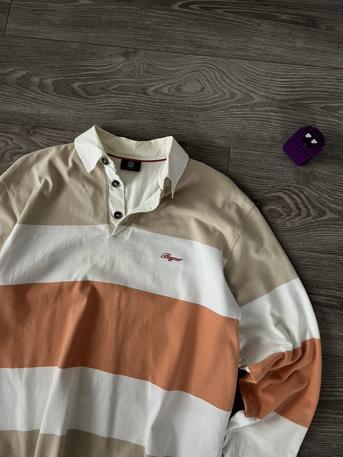 Bogner Vintage Bogner Embroidere Logo Polo Long Sleeve Tee Size US L / EU 52-54 / 3 - 9 Thumbnail