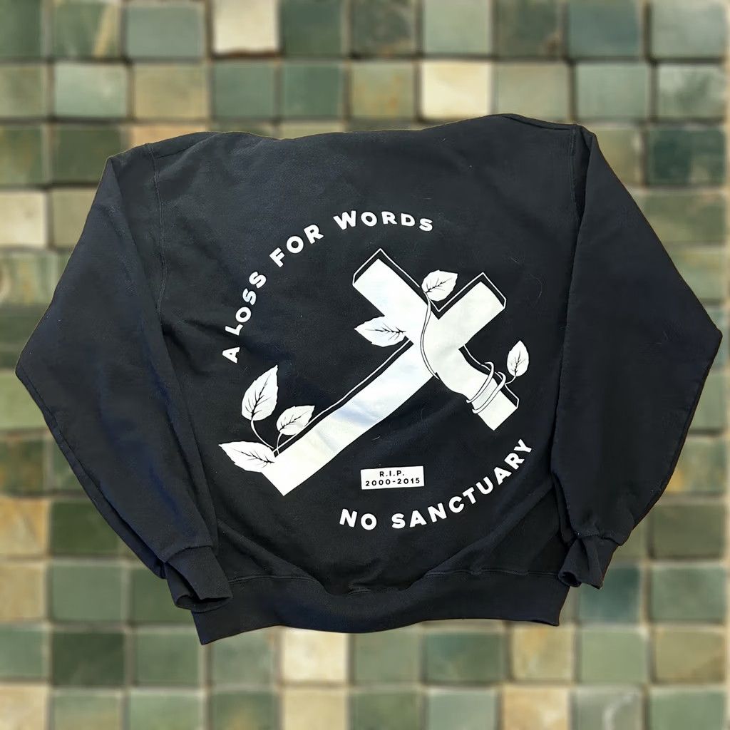 Sanctuary A Loss For Words Hoodie Sweatshirt Medium Boston Pop Punk Band No Sanctuary Unisex Adults M Black Pullover Size US M / EU 48-50 / 2 - 1 Thumbnail