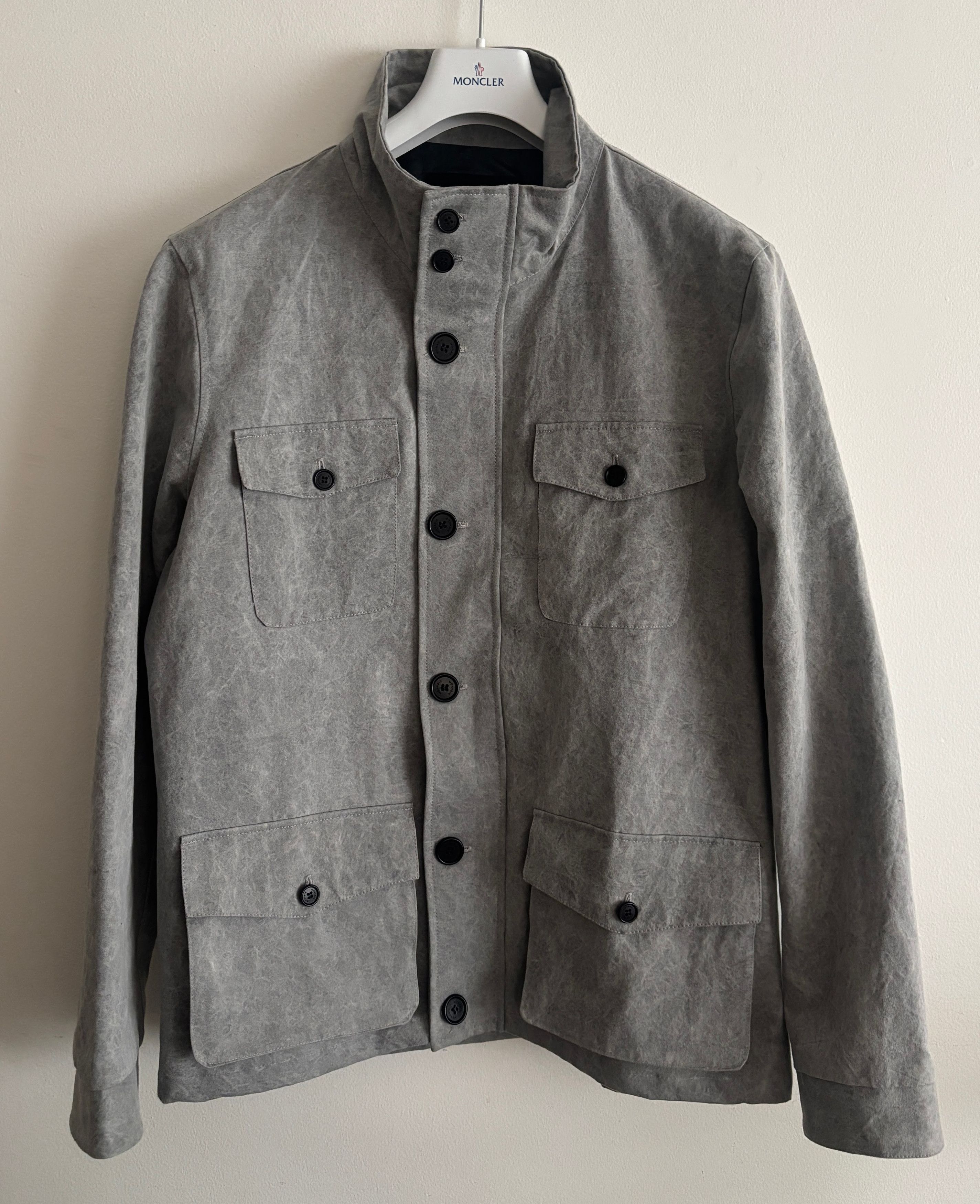 Other $445 Grey Cotton Stonewashed Zippered Field Jacket - XL Size US XL / EU 56 / 4 - 1 Thumbnail