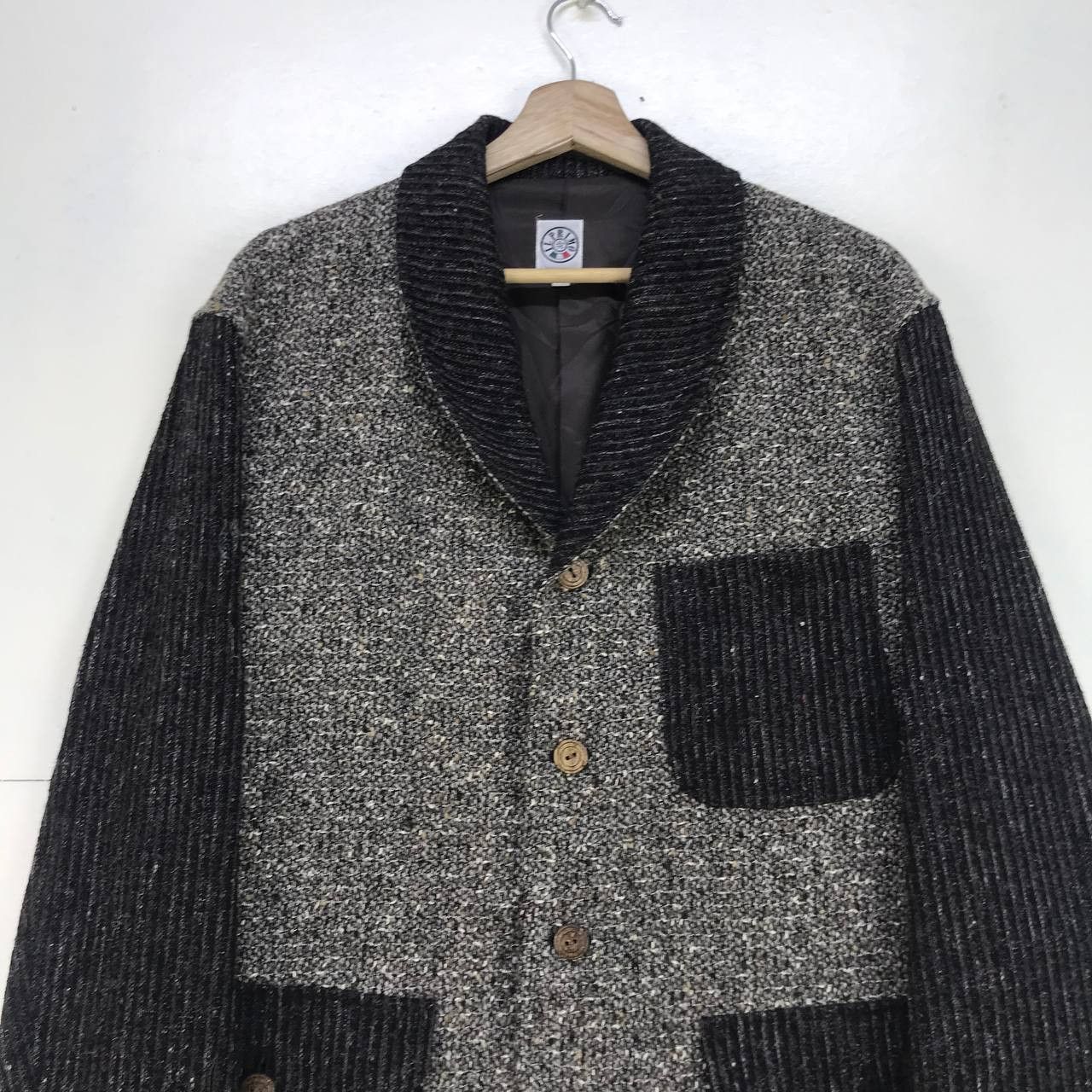 Designer × Harris Tweed Italianamente Ilprimo Patchwork Tweed Coat Blazer Jacker Size US S / EU 44-46 / 1 - 15 Thumbnail