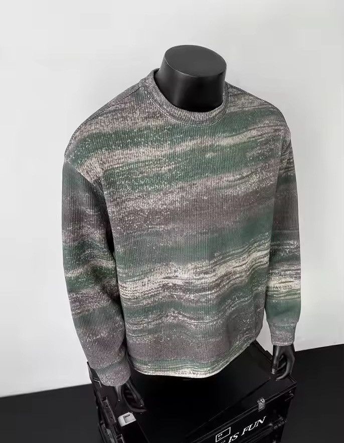 Japanese Brand Contrast Color Round Neck Loose Sweatshirt Size US M / EU 48-50 / 2 - 4 Thumbnail