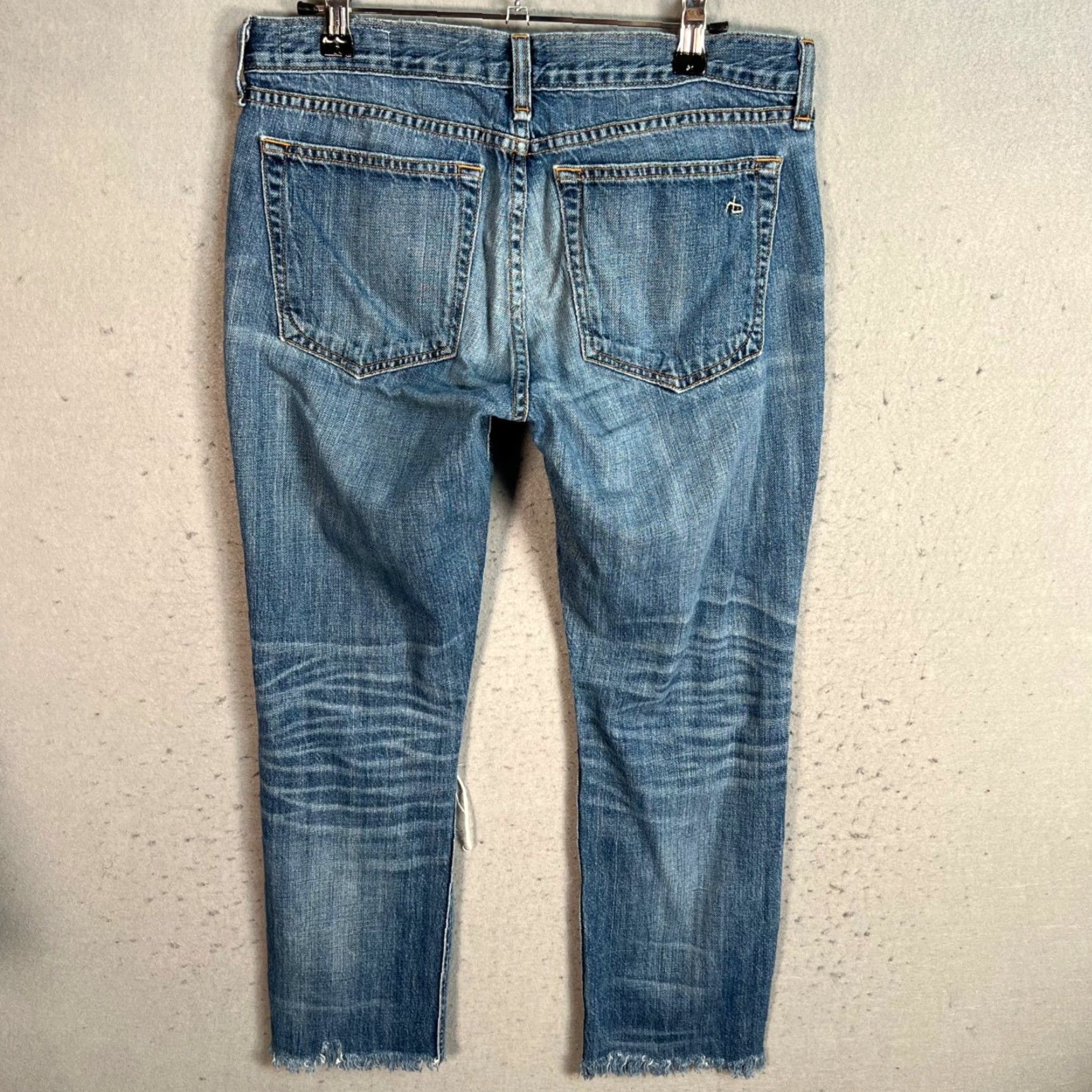 Rag & Bone VINTAGE Rag & Bone Boyfriend Jeans Distressed Blue Denim Jeans Size 26 Cropped Buckley Size 26" / US 2 / IT 38 - 2 Thumbnail