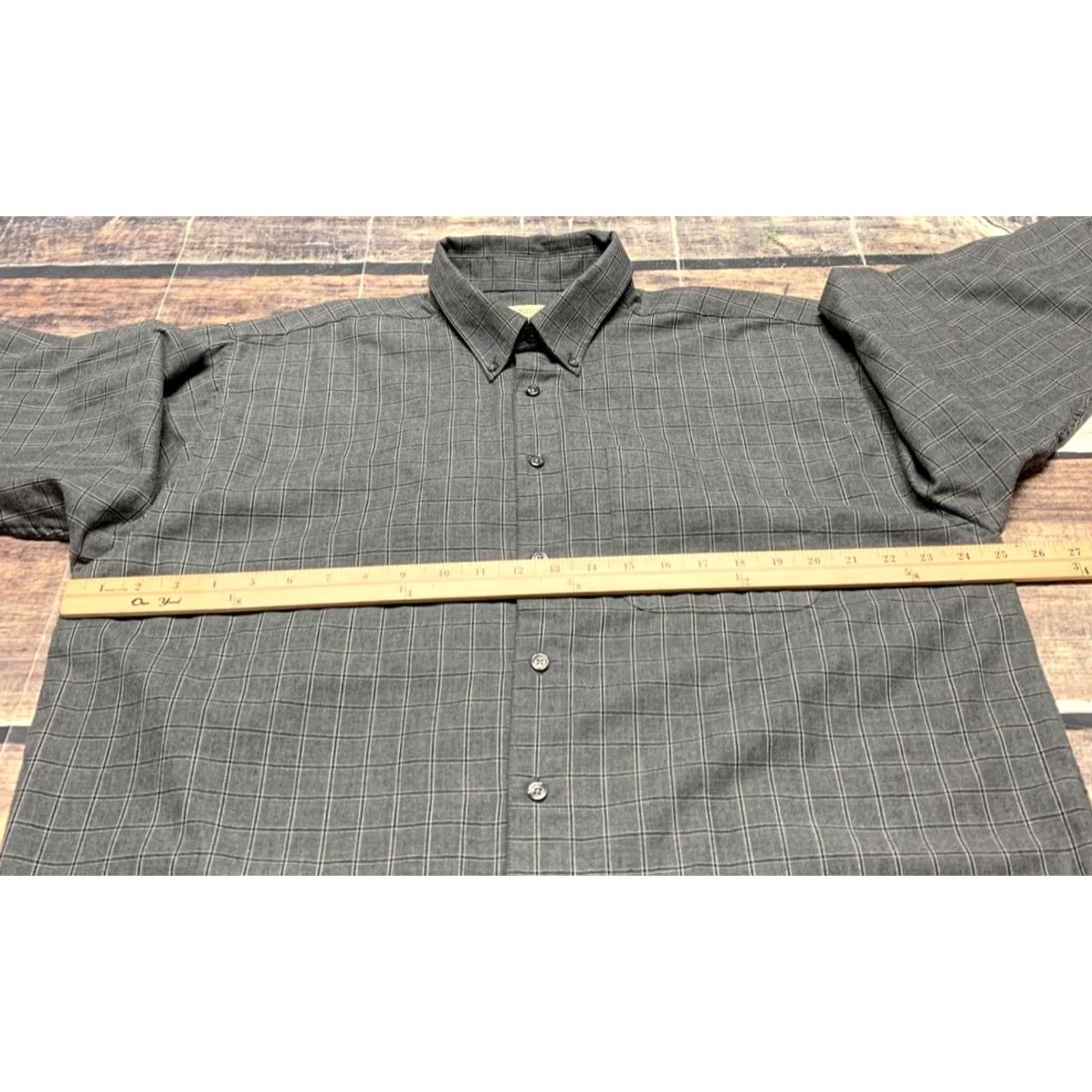 Vintage MunsingWear Shirt Mens Large Gray Plaid Long Sleeve Button-Down 1 Pocket Size US L / EU 52-54 / 3 - 5 Thumbnail