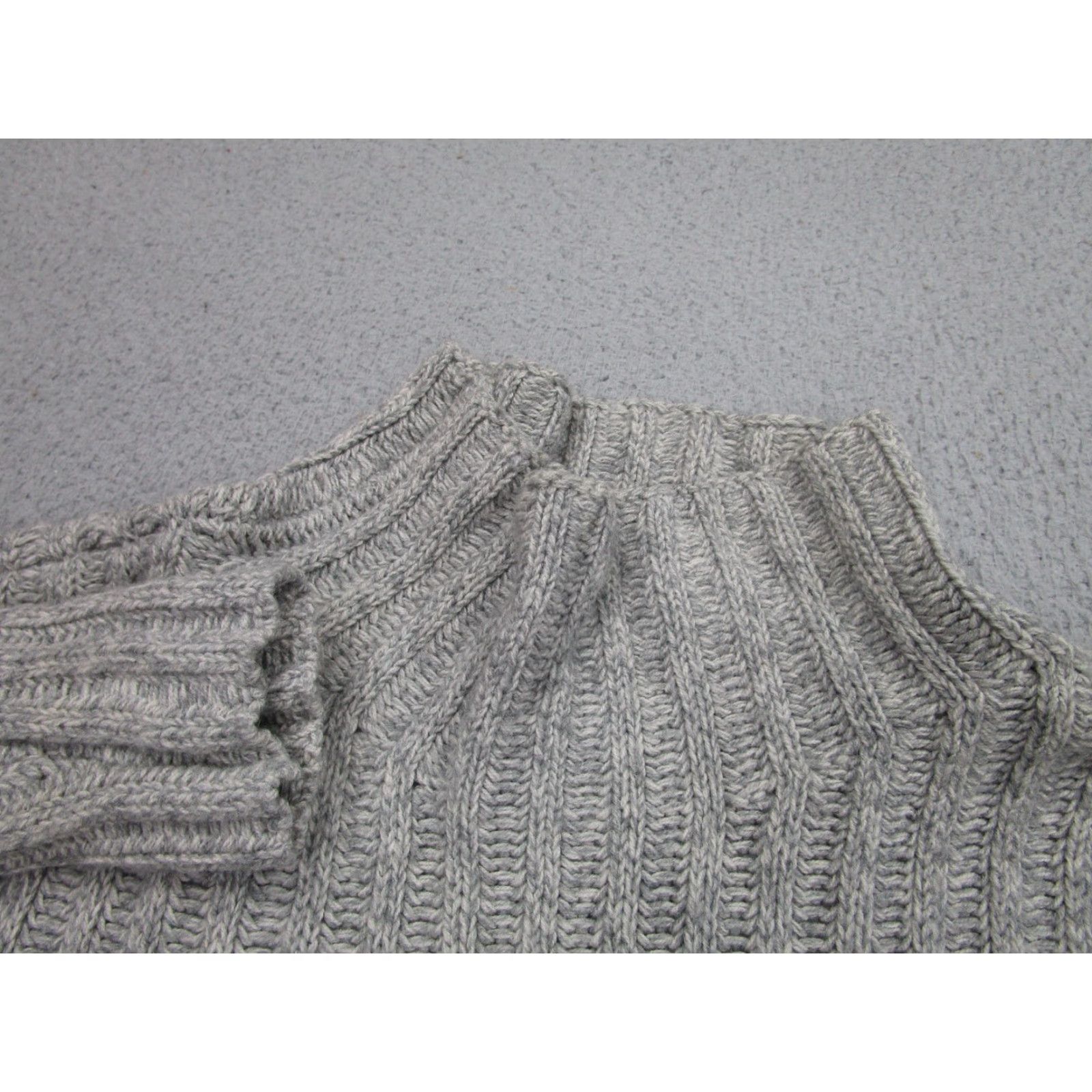 Vintage SWTR Sweater Womens Large Gray Merino Cashmere Mock Neck Ribbed Knit Pullover Size L / US 10 / IT 46 - 3 Thumbnail